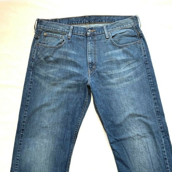Levi's 569‎ Jeans Mens 36x34 (38x33) Loose Straight Fit Jeans Dark Wash Red Tab - Picture 3 of 12